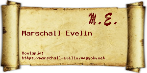 Marschall Evelin névjegykártya